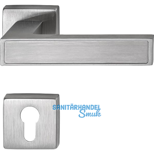 MARCHESI Dr�ckergarnitur Inlay PZ, Edelstahl matt/Inlay Edelstahl matt