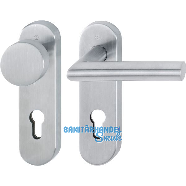 Objekt Wechselgarnitur AMSTERDAM auf Kurzschild PZ, Edelstahl matt