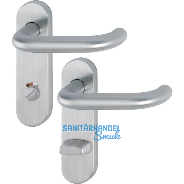 Objekt Dr�ckergarnitur PARIS auf Kurzschild WC, Edelstahl matt