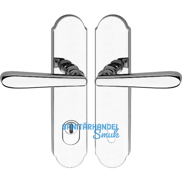 SH-Dr�ckergarnitur ALT-WIEN-auf Schild PZ88, mit Kzs. RC3, Edelstahl poliert