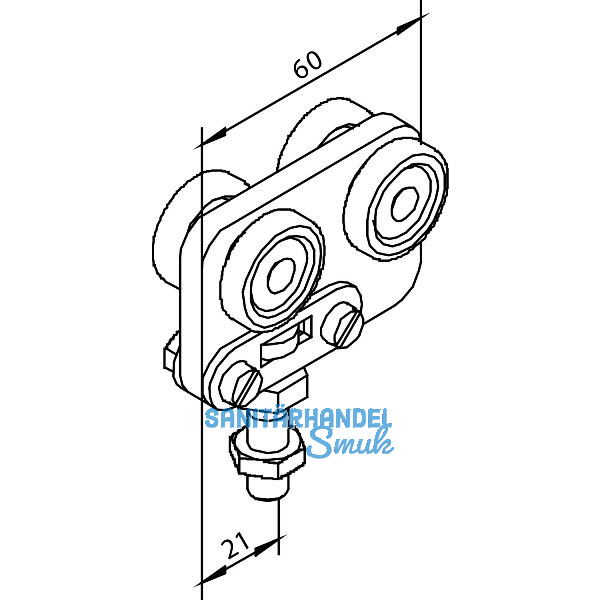 SOLIDO 100 Rollapparat f�r Faltt�r Kunststoff/Stahl verzinkt