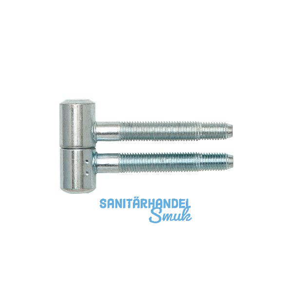 SOLIDO Einbohrband 2-tlg. mit Zylinderkopf, Holz, 16 mm, Stahl verzinkt