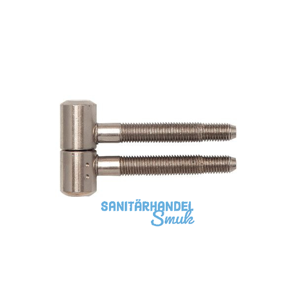 SOLIDO Einbohrband 2-tlg. mit Zylinderkopf, Holz, 16 mm, Stahl vernickelt