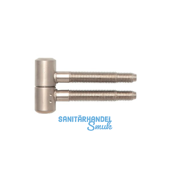 SOLIDO Einbohrband 2-tlg. mit Zylinderkopf, Holz, 16 mm,Stahl vernickelt matt