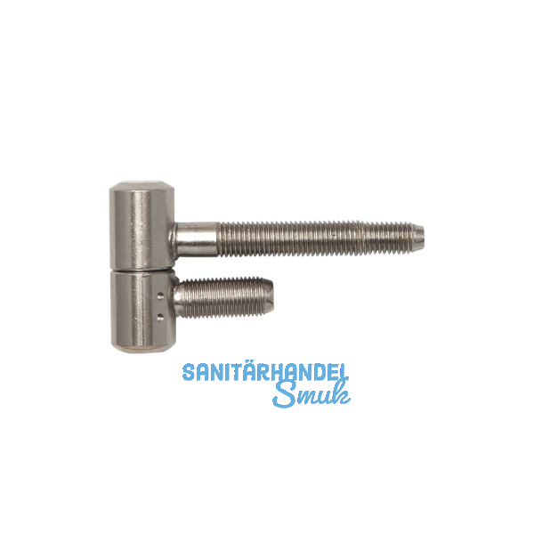 SOLIDO Stahlzargenband 2-tlg. mit Zylinderkopf, 16 mm, Stahl vernickelt