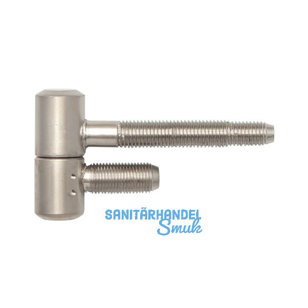 SOLIDO Stahlzargenband 2-tlg. mit Zylinderkopf, 16 mm, Stahl vernickelt matt