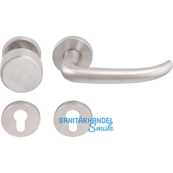 SOLIDO FH-Wechselgarnitur BELFAST - auf Rosette PZ, FH-EI - 30, Edelstahl