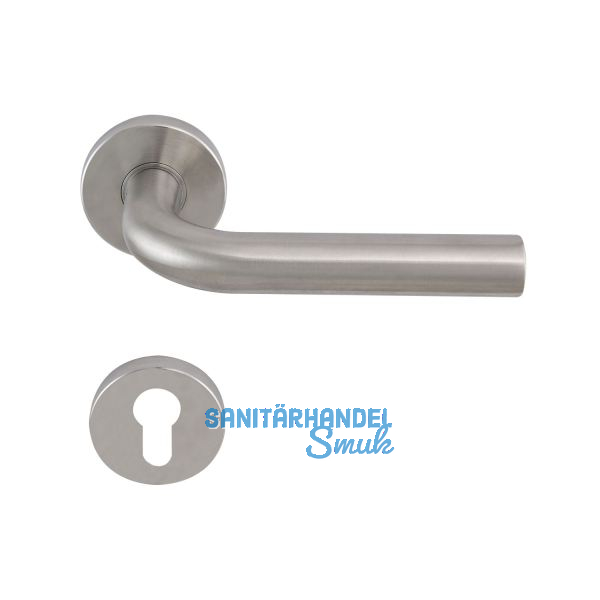 SOLIDO Dr�ckergarnitur DUBLIN - auf Rosette PZ, 38 - 45, Edelstahl matt