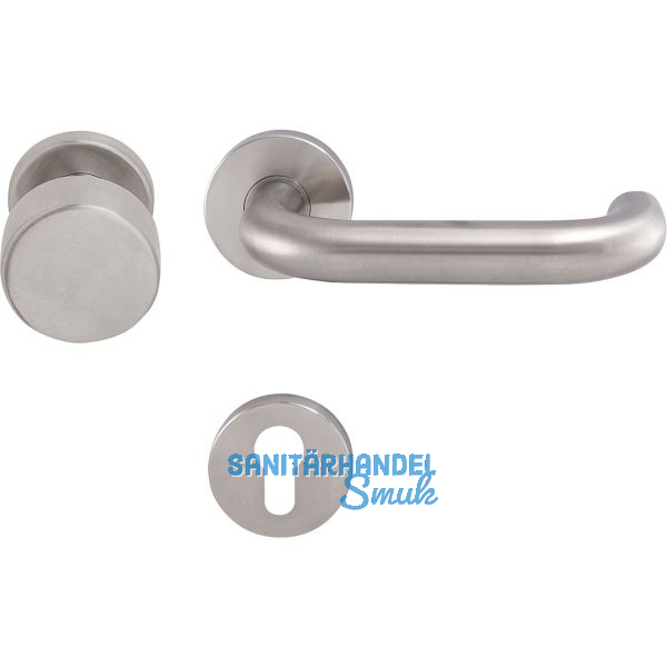 SOLIDO FH-Wechselgarnitur TALIN - auf Rosette PZ, 35 - 45,EI - 30,Edelstahl matt