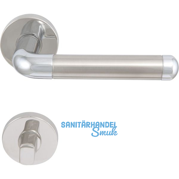 SOLIDO Dr�ckergarnitur MONACO - auf Rosette WC, verchromt/vernickelt matt