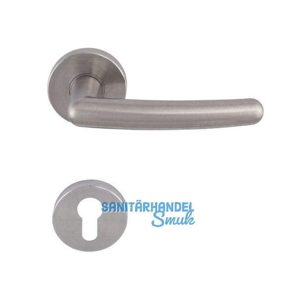 SOLIDO Dr�ckergarnitur PRAG - auf Rosette PZ, vernickelt matt