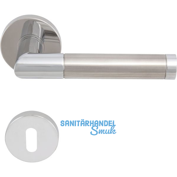 SOLIDO Dr�ckergarnitur RIO - auf Rosette BB, verchromt/vernickelt matt