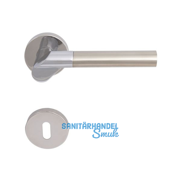 SOLIDO Dr�ckergarnitur SEVILLA - auf Rosette BB, verchromt/vernickelt matt