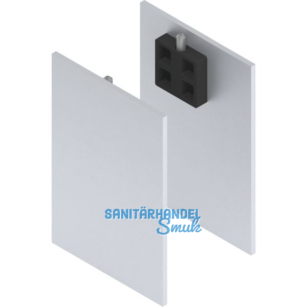 SOLIDO 100 Abdeckkappen Seitenteilprofil Glas silber eloxiert