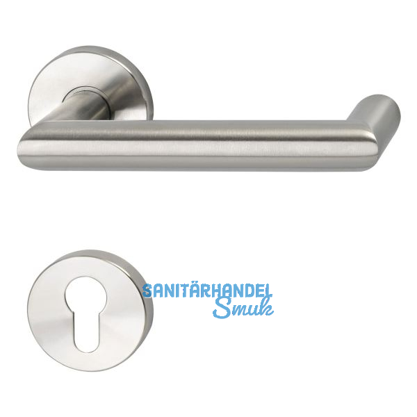 SOLIDO Dr�ckergarnitur SYLT - auf Rosette PZ, 38 - 45, Edelstahl matt