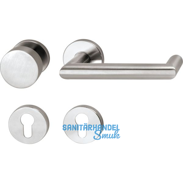 SOLIDO FH-Wechselgarnitur SYLT - auf Rosette PZ, 35 - 45, Edelstahl matt