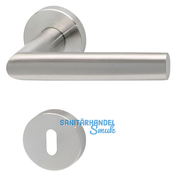 SOLIDO Dr�ckergarnitur VADUZ - auf Rosette BB, 38 - 45, Edelstahl matt