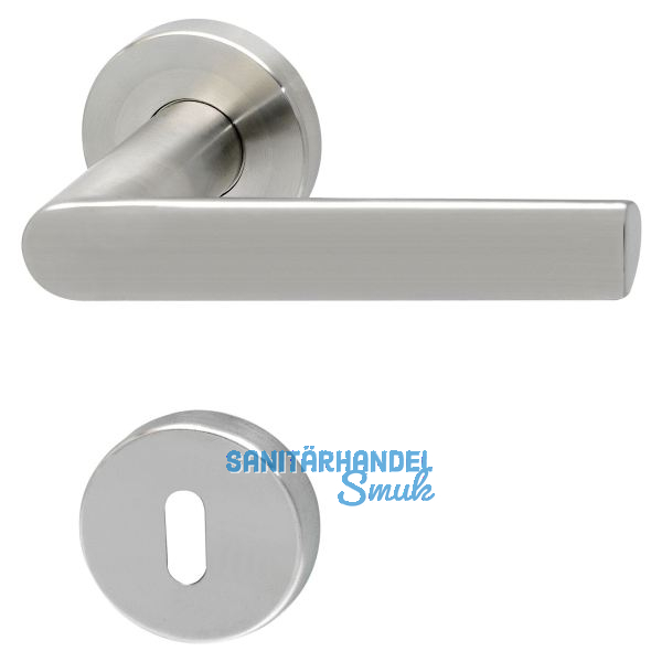 SOLIDO Dr�ckergarnitur DOVER - auf Rosette BB, 38 - 45, Edelstahl matt