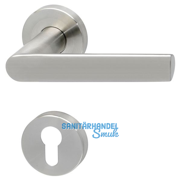 SOLIDO Dr�ckergarnitur DOVER - auf Rosette PZ, 38 - 45, Edelstahl matt FH