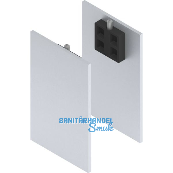 SOLIDO 100/HELM Abdeckkappen-Set Technikblende Abstandsprofil 15 silber eloxiert