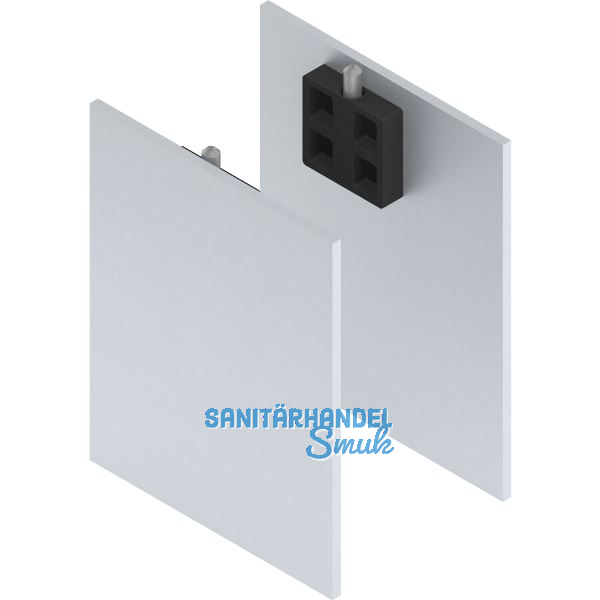 SOLIDO 100/HELM Abdeckkappen-Set Technikblende 2x Abstandsprofil 15 silber