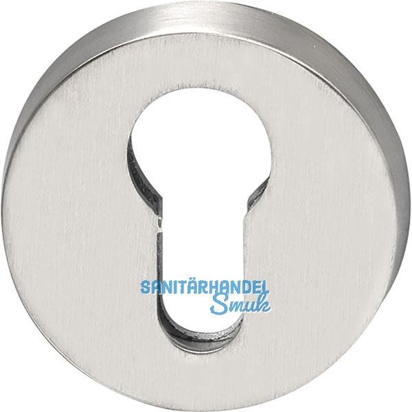 MARCHESI Zylinderrosette au�en rund, � 52 x 12, ohne Kernziehschutz,Edelst. matt