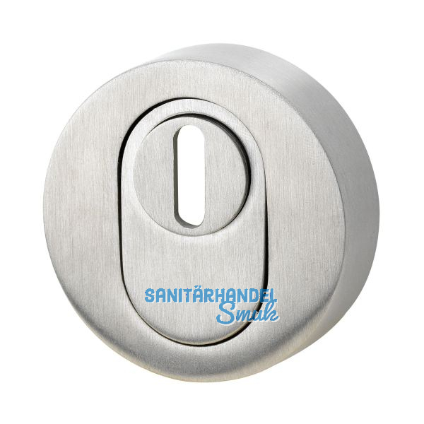 MARCHESI Zylinderrosette au�en rund � 52 x 15, mit Kernziehschutz,Edelst. matt