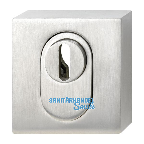 MARCHESI Zylinderrosette au�en eckig 52 x 52 x 12, mit Kzs, Edelst. matt