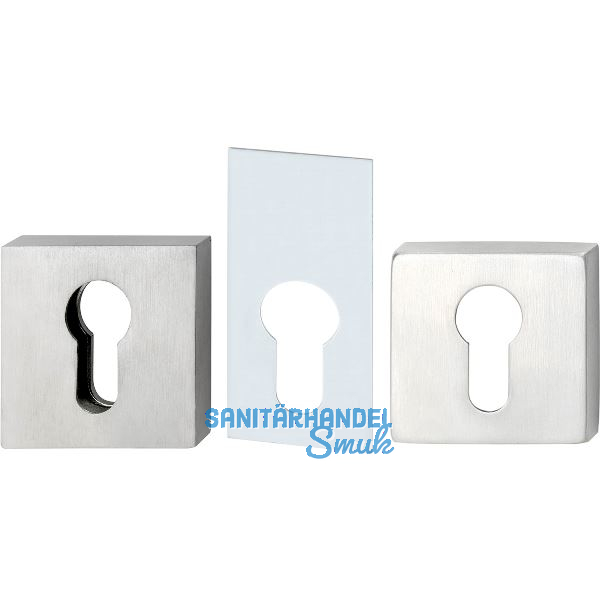 SOLIDO SH-Rosettenpaar eckig, RC2, PZ, ohne Kernziehschutz, I-10mm A-12mm ER