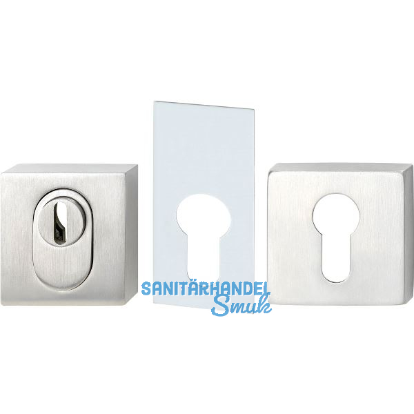 SOLIDO SH-Rosettenpaar eckig, RC2, PZ, mit Kernziehschutz, I-10mm A-15mm ER