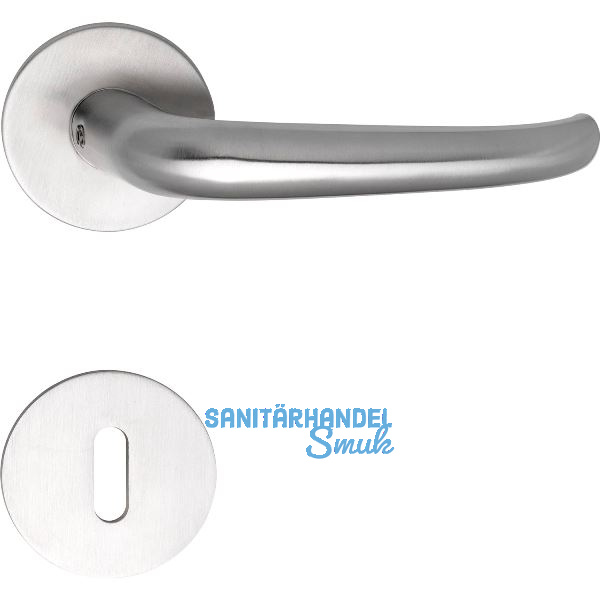 SOLIDO Dr�ckergarnitur BELFAST - auf Flachrosette, rund BB, Edelstahl matt