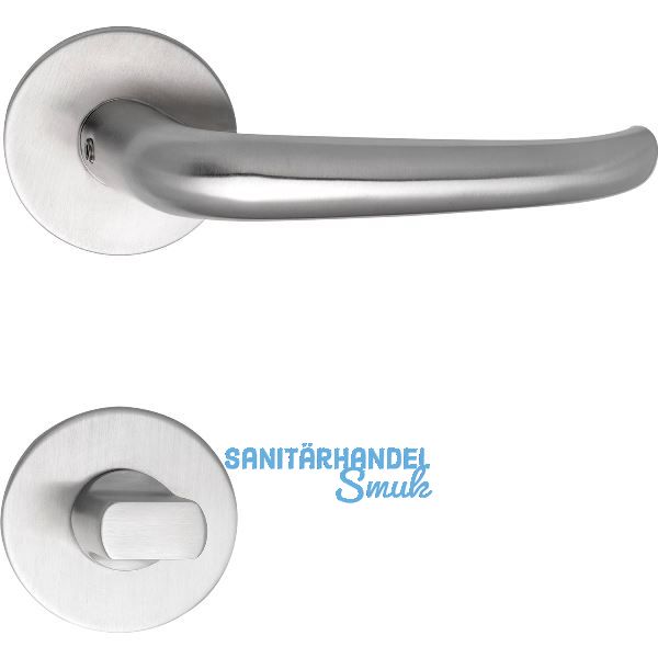 SOLIDO Dr�ckergarnitur BELFAST - auf Flachrosette, rund WC, Edelstahl matt