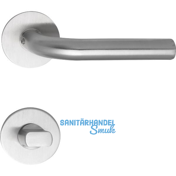 SOLIDO Dr�ckergarnitur DUBLIN - auf Flachrosette, rund WC, Edelstahl matt