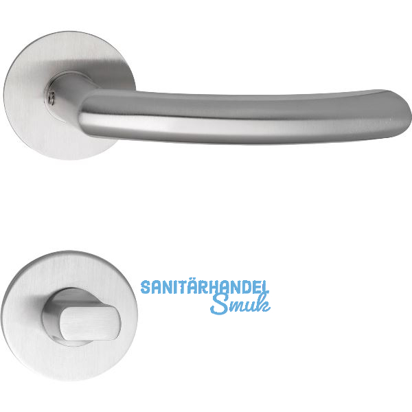 SOLIDO Dr�ckergarnitur HELSINKI - auf Flachrosette, rund WC, Edelstahl matt