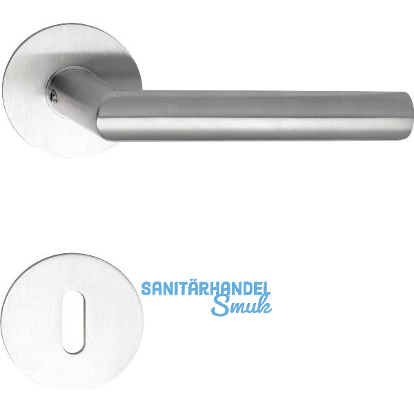 SOLIDO Dr�ckergarnitur NORWEGEN - auf Flachrosette, rund BB, Edelstahl matt