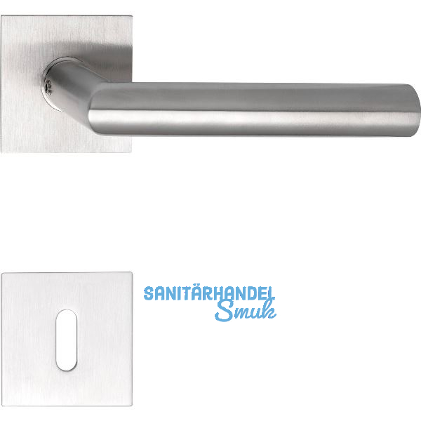 SOLIDO Dr�ckergarnitur NORWEGEN - auf Flachrosette, eckig BB, Edelstahl matt