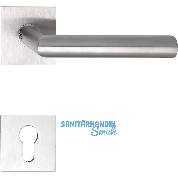 SOLIDO Dr�ckergarnitur NORWEGEN - auf Flachrosette, eckig PZ, Edelstahl matt