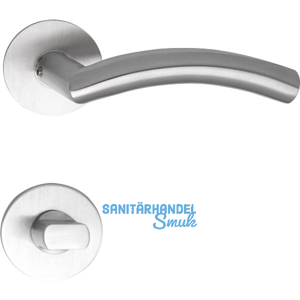 SOLIDO Dr�ckergarnitur OSLO - auf Flachrosette, rund WC, Edelstahl matt