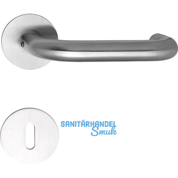 SOLIDO Dr�ckergarnitur TALIN - auf Flachrosette, rund BB, Edelstahl matt