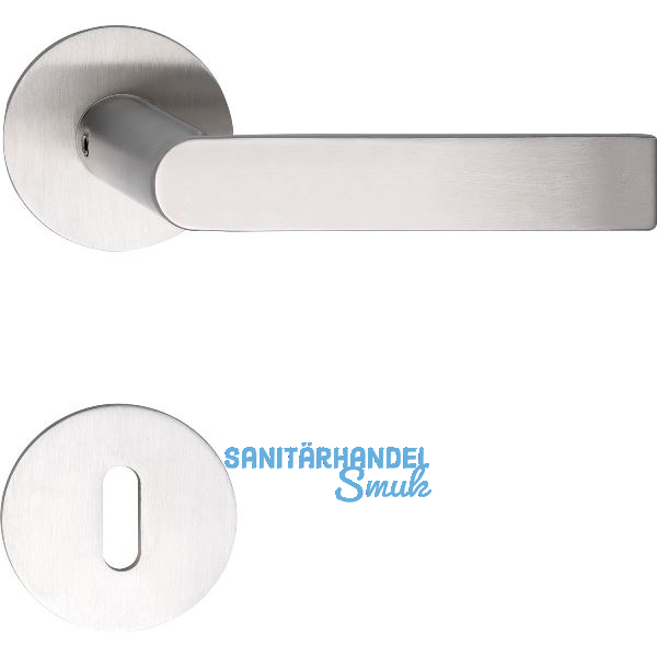 SOLIDO Dr�ckergarnitur DOVER - auf Flachrosette, rund BB, Edelstahl matt