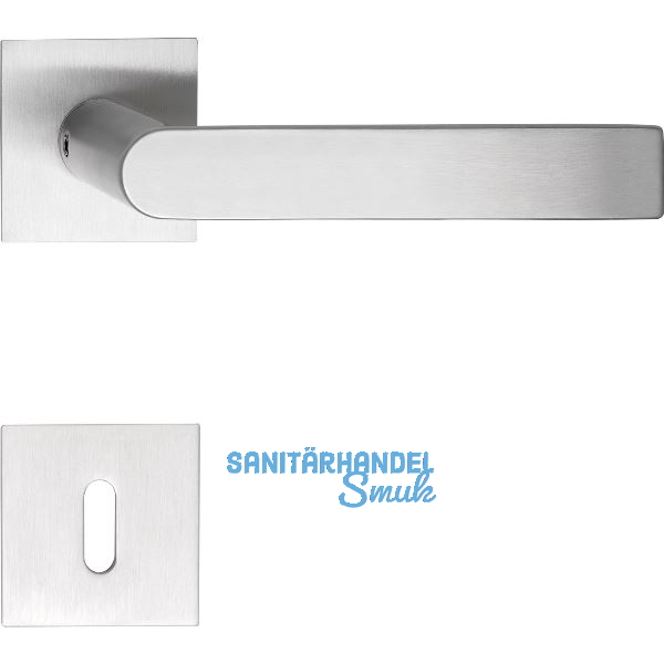 SOLIDO Dr�ckergarnitur DOVER - auf Flachrosette, eckig BB, Edelstahl matt