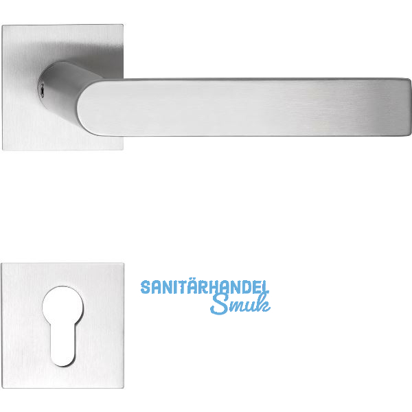 SOLIDO Dr�ckergarnitur DOVER - auf Flachrosette, eckig PZ, Edelstahl matt