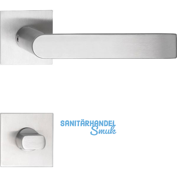 SOLIDO Dr�ckergarnitur DOVER - auf Flachrosette, eckig WC, Edelstahl matt