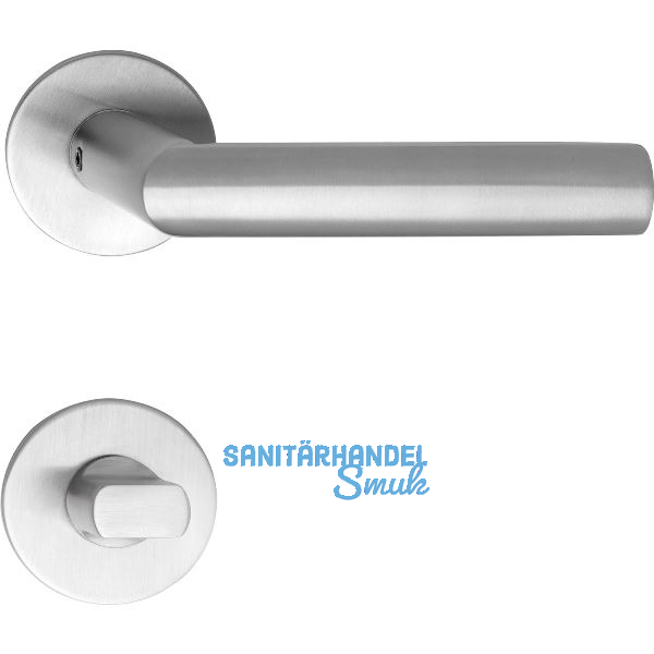 SOLIDO Dr�ckergarnitur VADUZ - auf Flachrosette, rund WC, Edelstahl matt