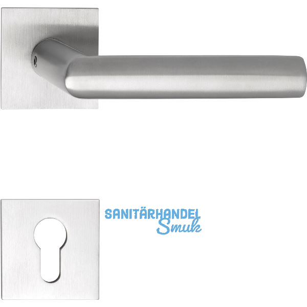 SOLIDO Dr�ckergarnitur VADUZ - auf Flachrosette, eckig PZ, Edelstahl matt