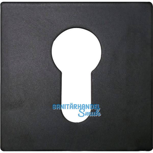 SOLIDO Zylinderrosette PZ flach eckig, Edelstahl schwarz matt