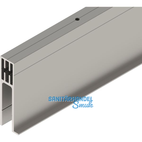 SOLIDO 100/HELM Seitenteilprofil Glas auf Ma� L=6000 mm Edelstahl-Effekt