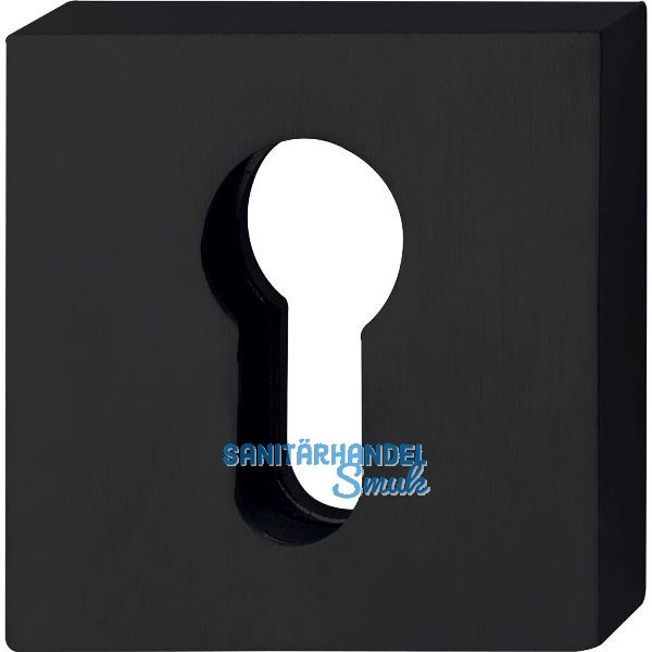 SOLIDO Zylinderrosette innen, eckig, 52 x 52 x 10, ohne Kernziehschutz, schwarz