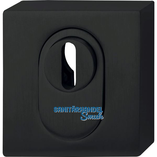 SOLIDO Zylinderrosette au�en, eckig, 52 x 52 x 15, mit Kernziehschutz, schwarz