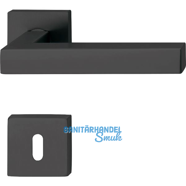 SOLIDO Dr�ckergarnitur MALM� - auf Rosette BB, 38 - 45, Edelstahl schwarz